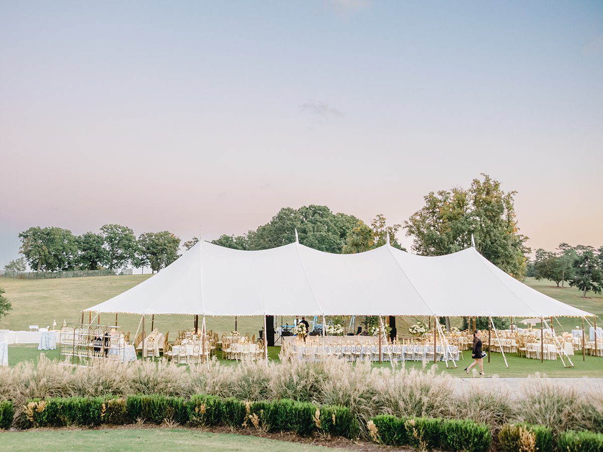 white tent reception